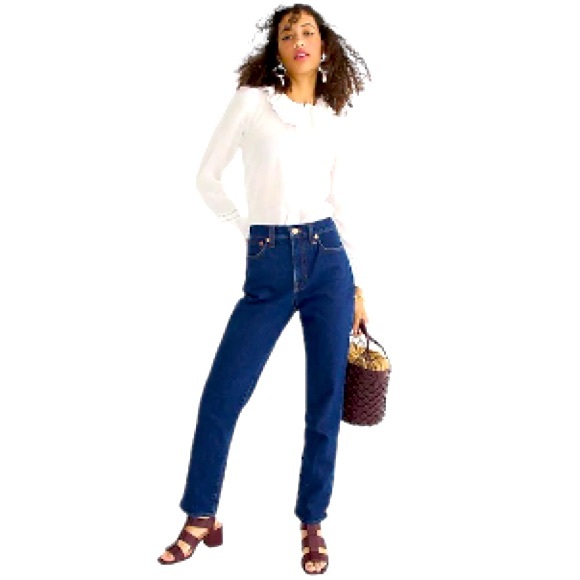 J. Crew Jeans J Crew Highrise 9s Classic Straight Jean In Rinse